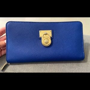 Michael Kors (MK) Continental Wallet in Royal Blue